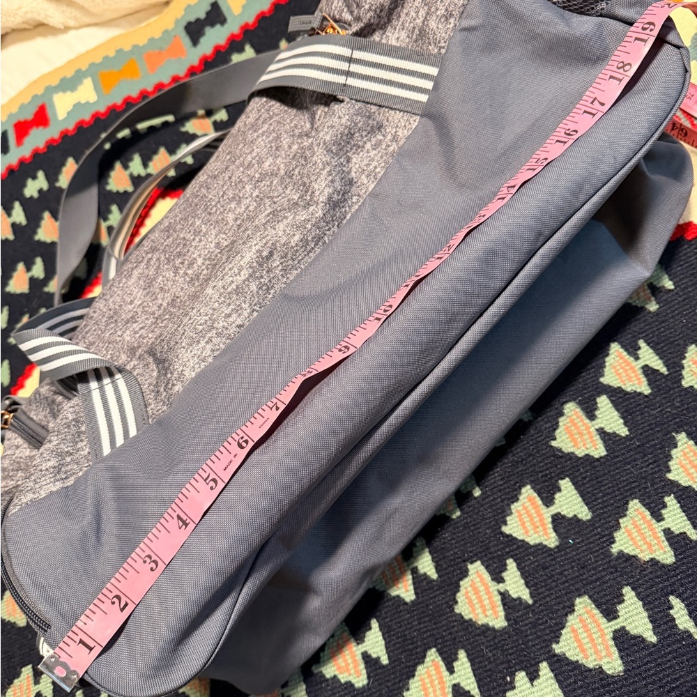 Adidas Squad 5 Duffel Bag in the Jersey Onix Grey color with rose gold logo - Picture 8 of 11